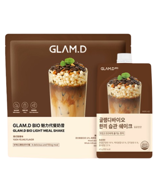 GLAM.D - Light Meal Shake YUEN YEUNG FLAVOR 40g x 10packs    8809960356248 EXP2026121