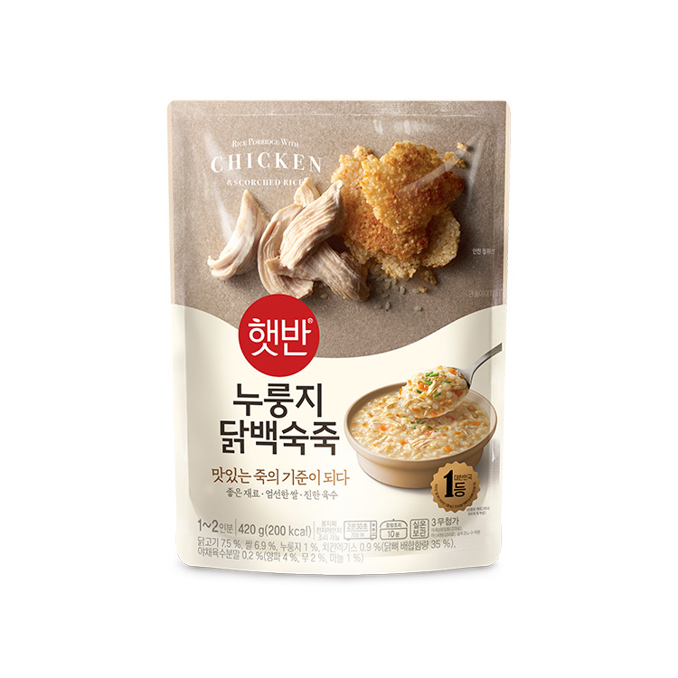 CJ Hatban Nurungji Chicken Baeksuk Porridge (420G)8801007872025 EXP.2025.11.04
