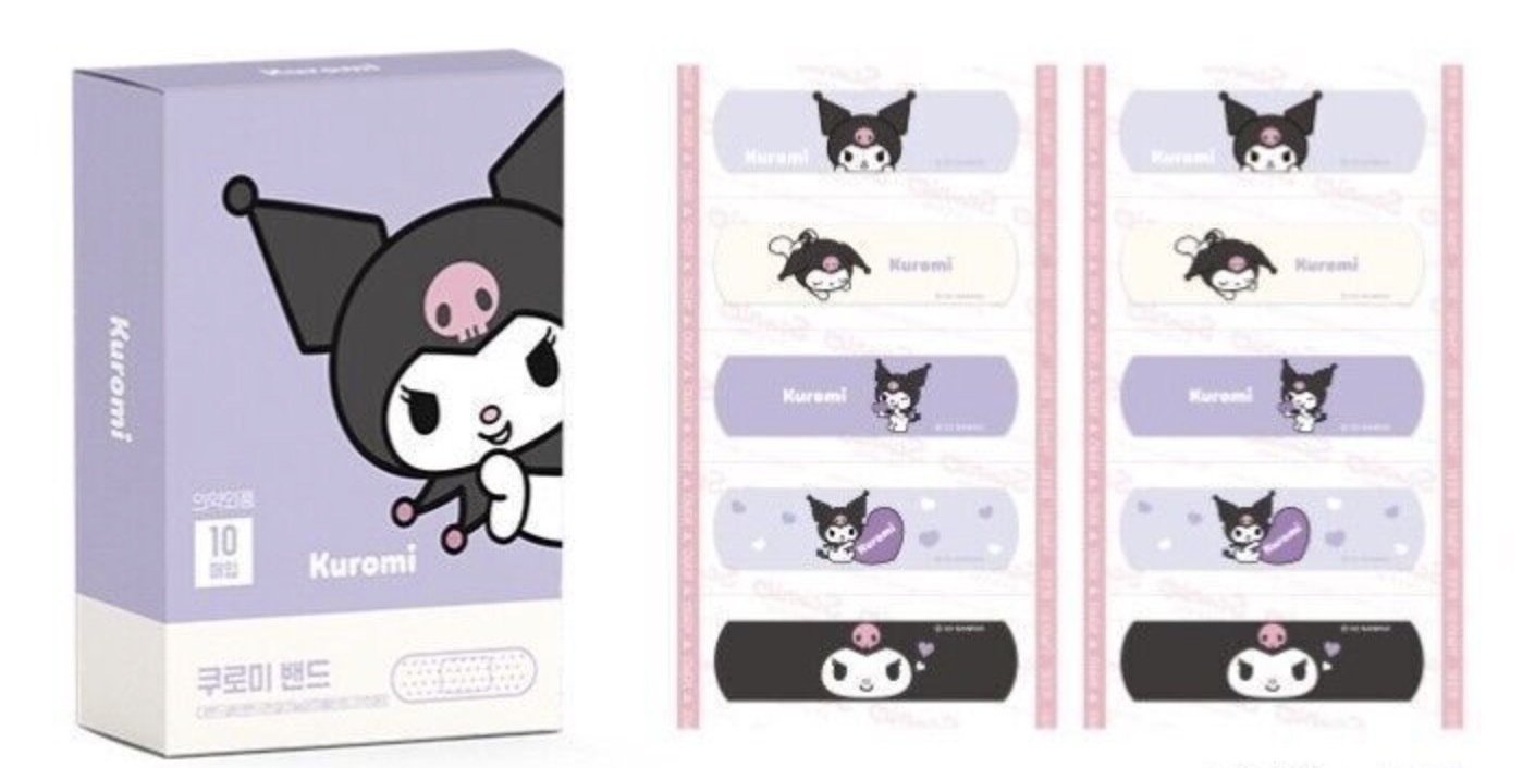  KUROMI cartoon Band Aid (10 pieces) KID 標準型   8809705648348 EXP.2027.05.06