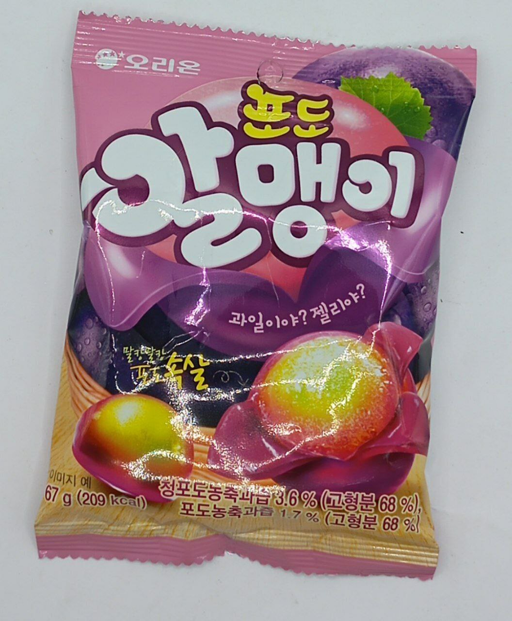 Orion fruit jelly gummy 67G grape8801117359607 EXP.2025.11.28