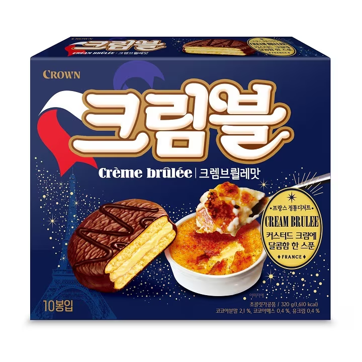 CROWN 法式焦糖布蕾奶油巧克力派 8801111956888 EXP.2025.09.09