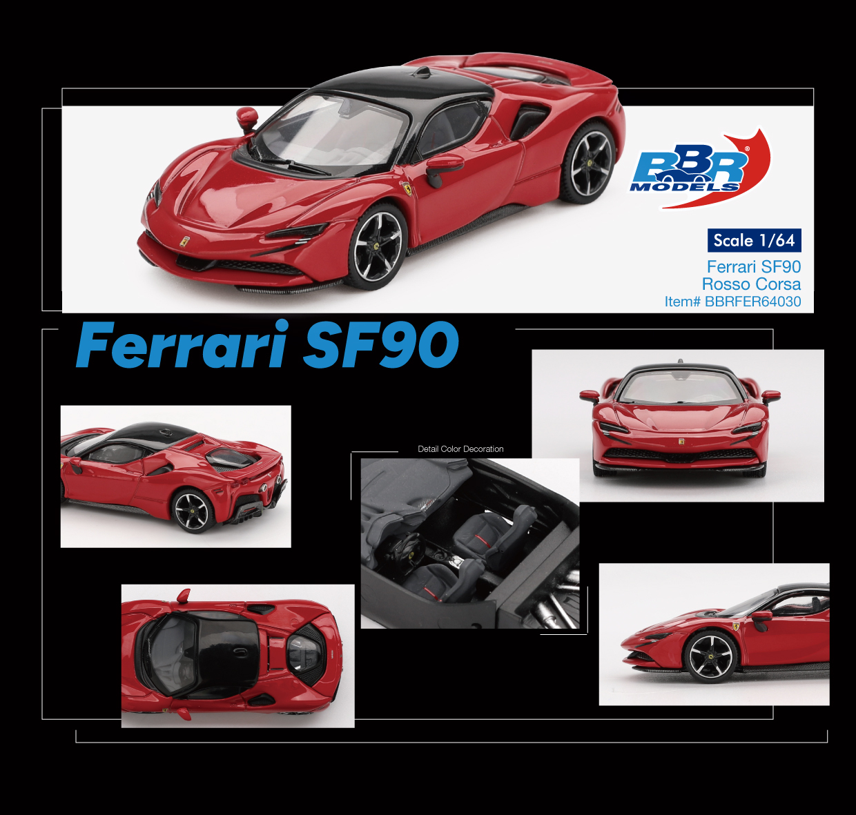 【預訂】BBR Models Ferrari SF90 Rosso Corsa