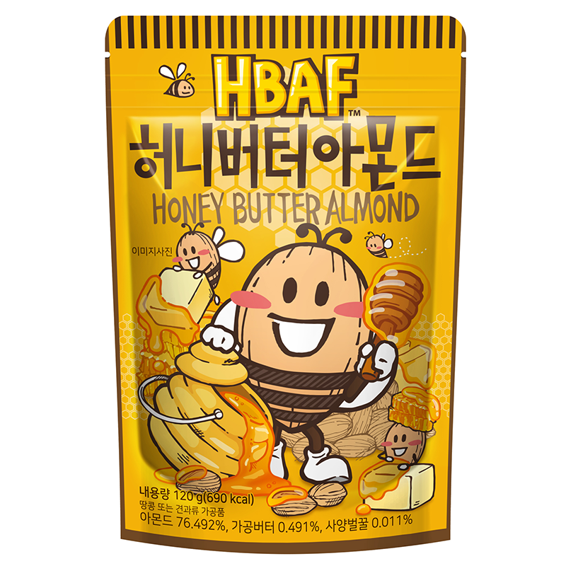 Hbaf Honey Butter Almond 120g8809617944491 EXP.2026.01.08