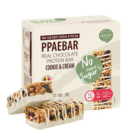 [Juhoda PICK/NEW Cookies & Cream] Peba Real Chocolate Protein Bar 40g 1 BOX (9 pieces)【parallel impo
