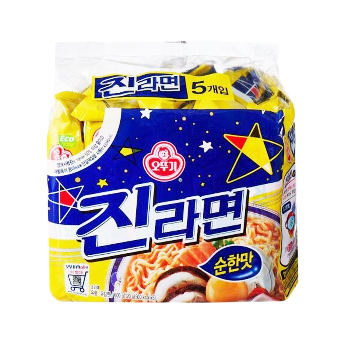 Ottogi - Jin Ramen (Mild) 5 Pack [  s]8801045522234 EXP.2025.07.15