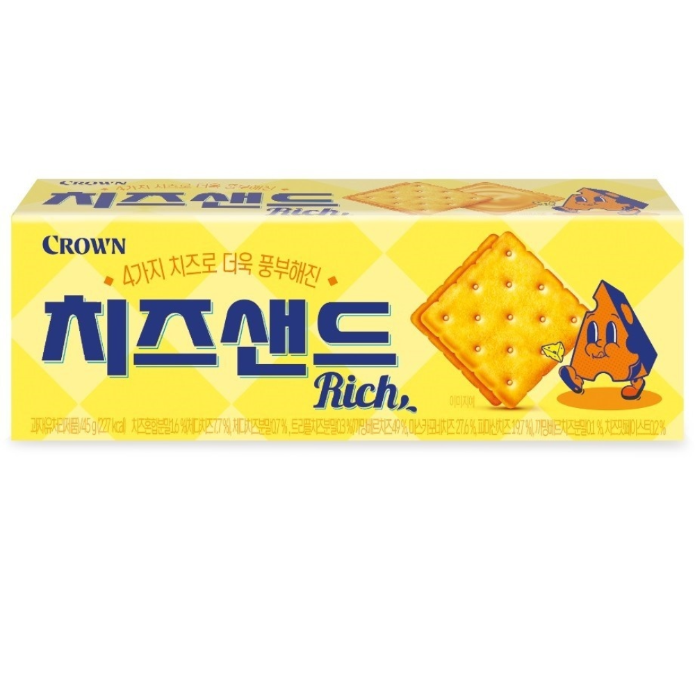 Crown Cheese Sandwich Rich 45g8801111955645 EXP.2025.11.16