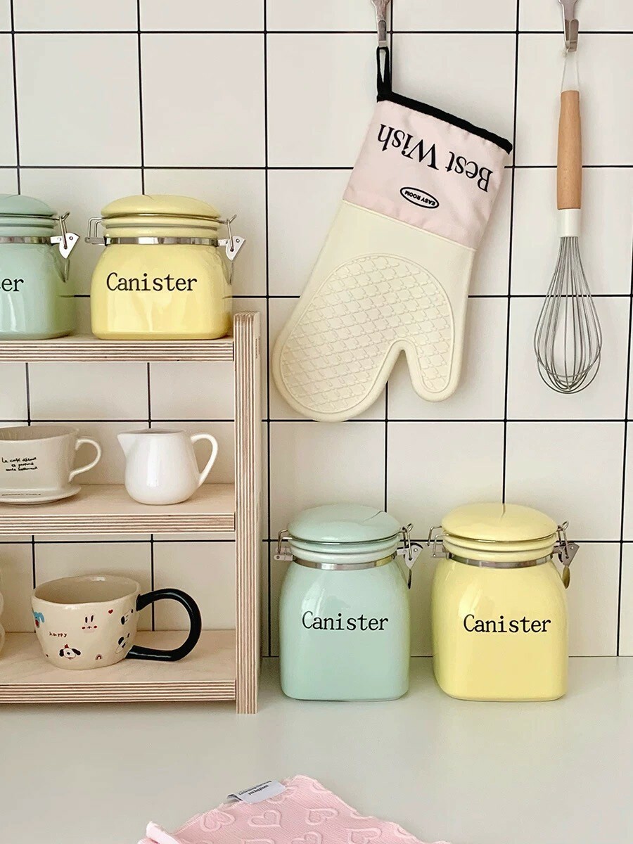 Canister字母環扣密封陶瓷收納罐-1500ml / 2色