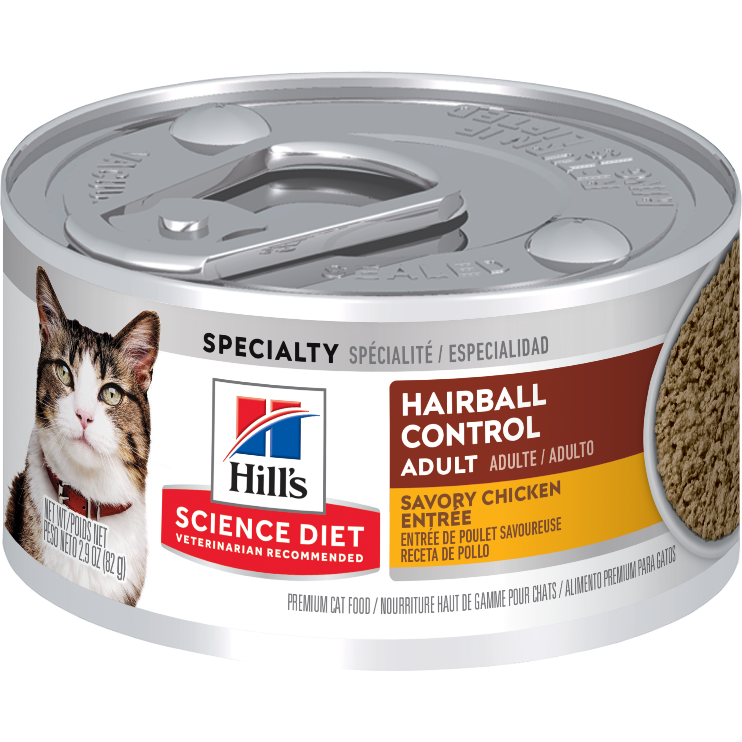 希爾思 寵物食品 成貓 毛球控制 雞肉主食罐 2.9oz (82g)