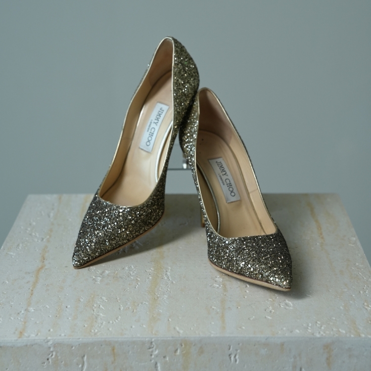 (CF22)Jimmy choo 亮片高跟鞋 39.5號
