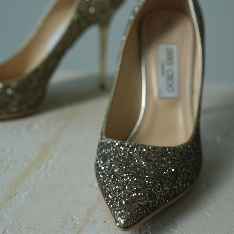(CF22)Jimmy choo 亮片高跟鞋 39.5號