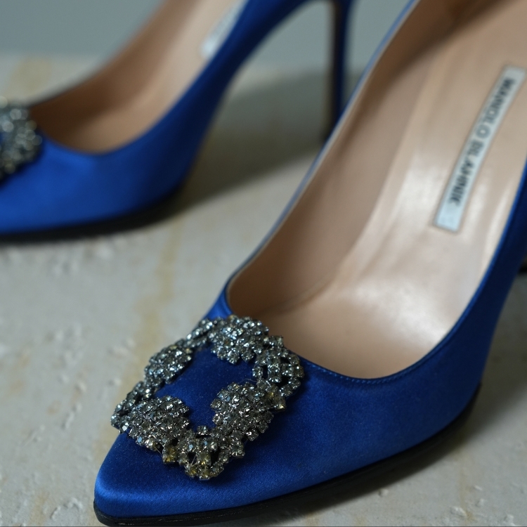 (CF23)Manolo Blahnik 藍色高跟鞋 39.5號