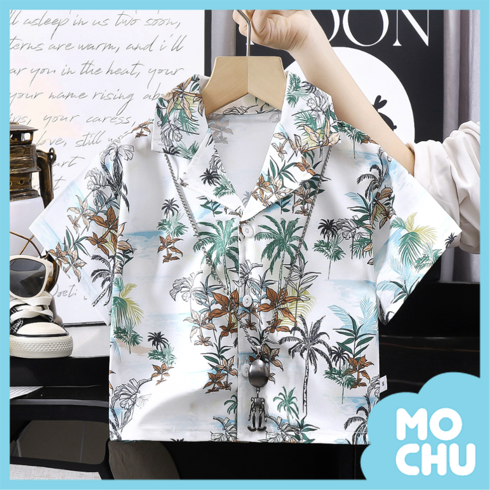 沙灘叢林休閒沙灘花襯衫