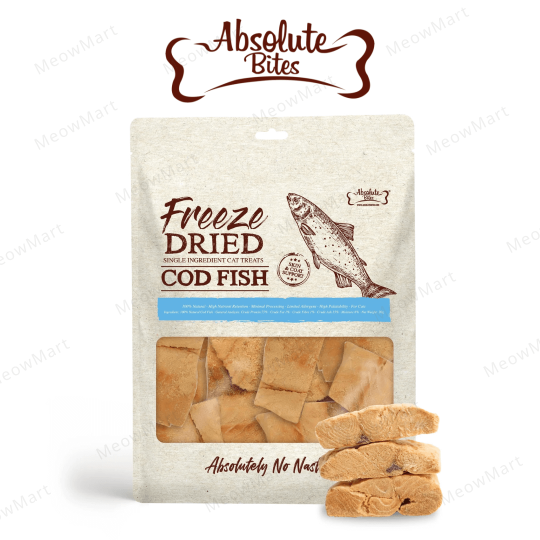Absolute Bites 凍乾鱈魚 (貓用) 30g