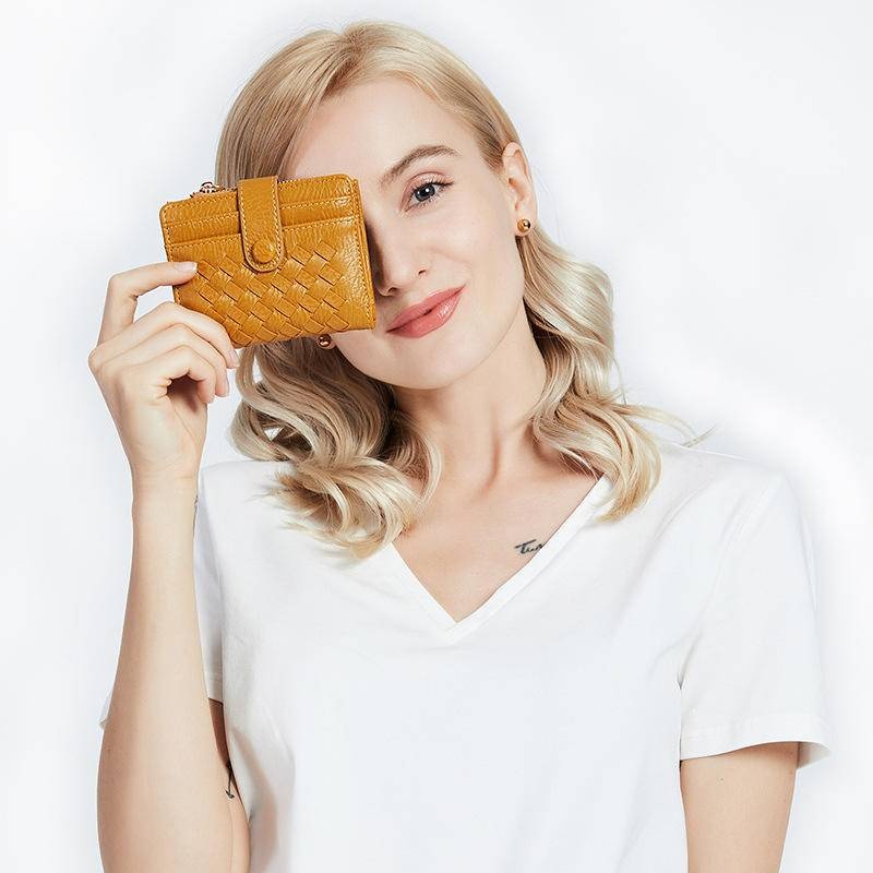 錢包 零錢包 錢包女 小錢包 錢包男 零錢包男 中夾 中夾女生 拉鍊中夾 皮包 卡夾 小皮包 編織短夾 女生短夾 059