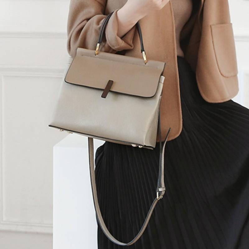 包包女 女生包包 斜背包 側背包 手提包 真皮女包 時尚 復古包包 韓版包包 百搭 手提包 單肩包 包包女 牛皮 012