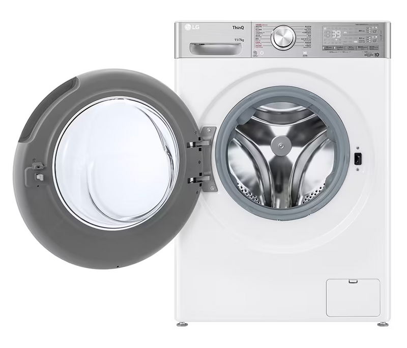 樂金 LG   FV9M11W4‧11/7公斤/1400轉‧智能變頻蒸氣2合1‧前置式洗衣乾衣機-香港行貨-原廠2年全機及10年摩打保養‧