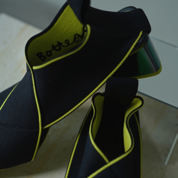 (CF42)BV 黑色綠邊繃帶涼鞋 38.5號