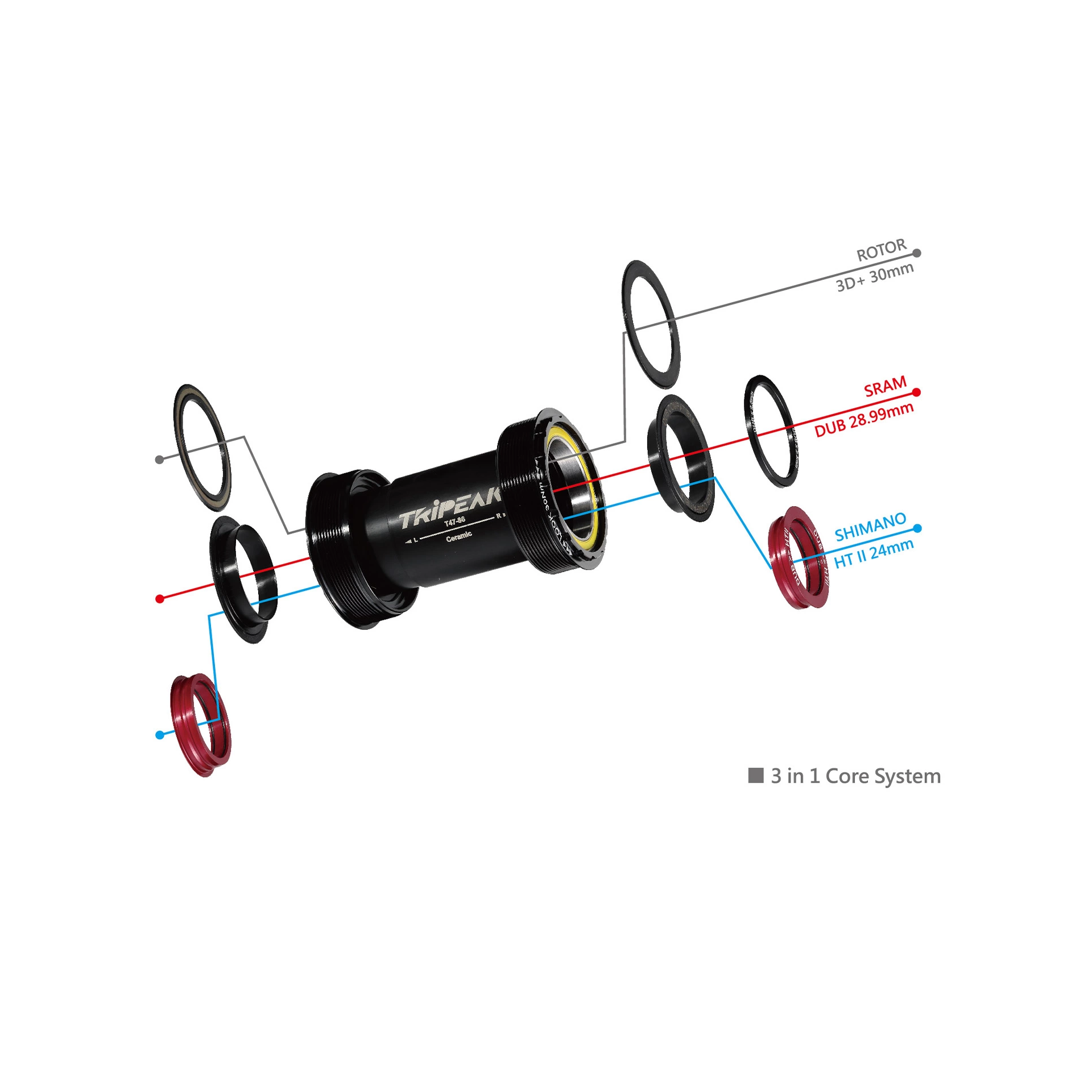 Tripeak ITA 70mm 3-in-1 公路軸承