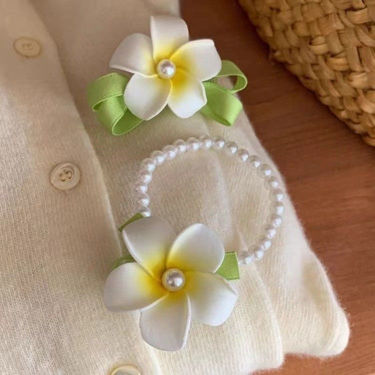 [4 FOR RM10] Hawaiian Plumeria Hair Clip & Hair Tie