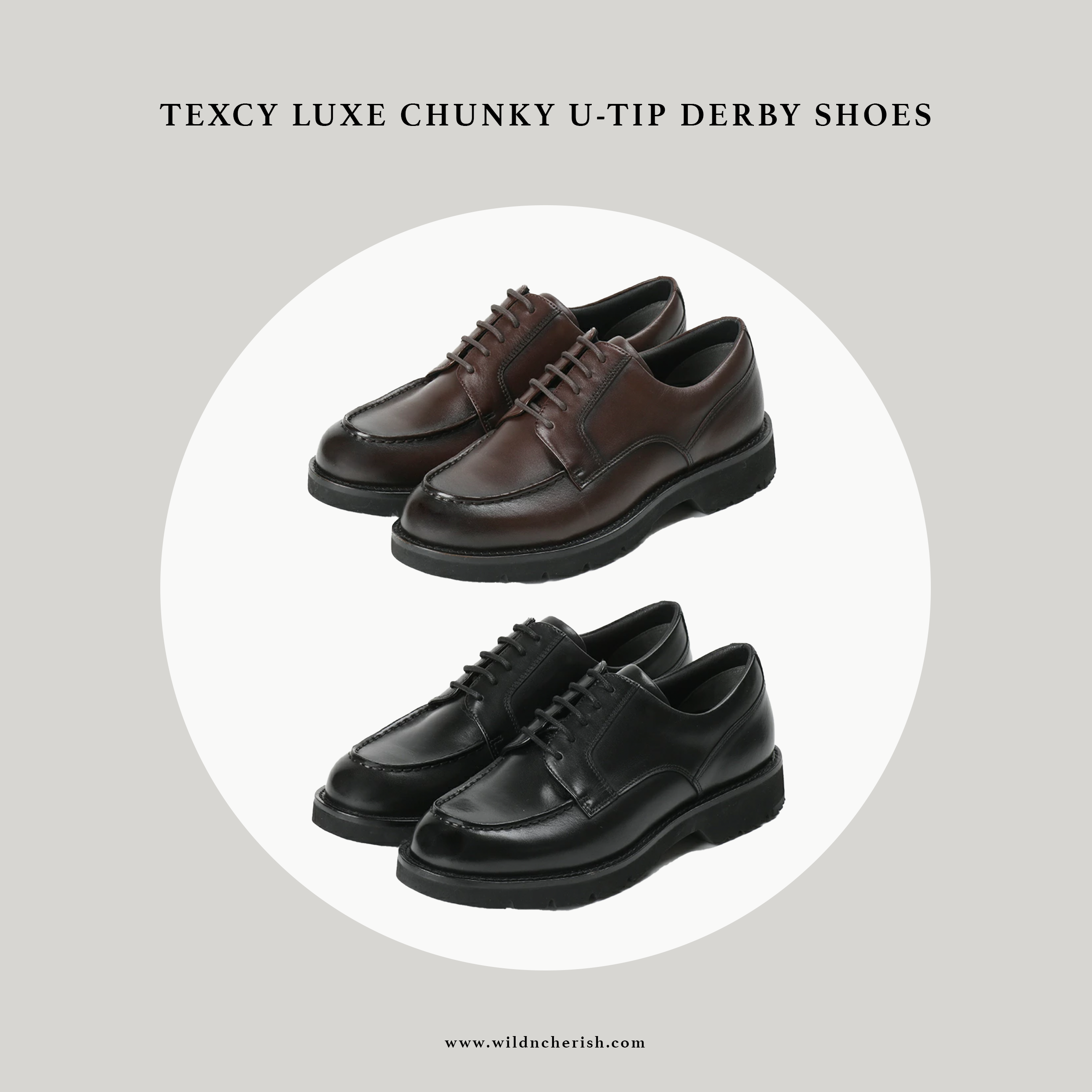 預訂 | Texcy Luxe Chunky U-Tip Derby Shoes 德比鞋