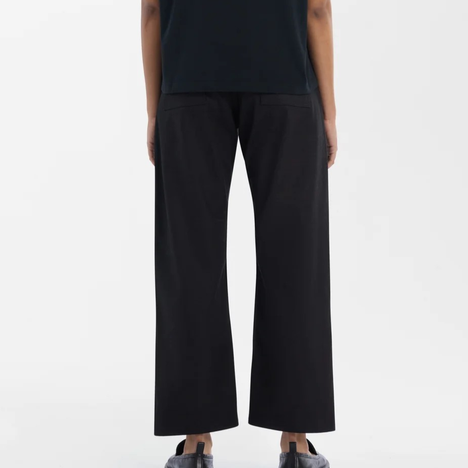 1FO0510-083 STUDIO NICHOLSON Ruthe Denim Pant Black #RUTHE SNW - 695 BLACK (BR)