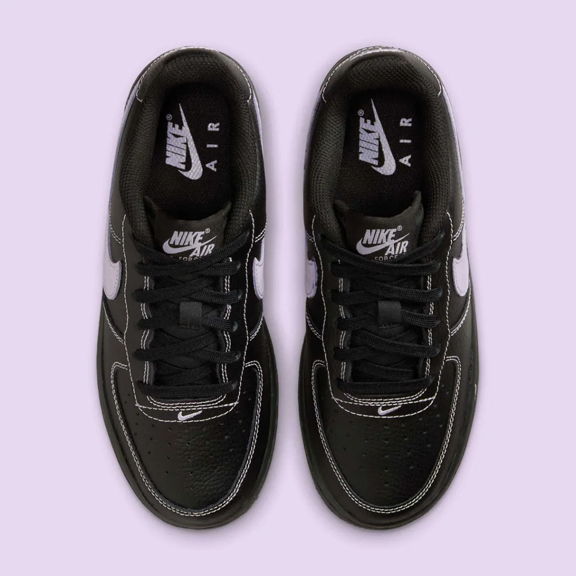 (預訂) Nike Air Force 1 Low - Black Purple (GS)