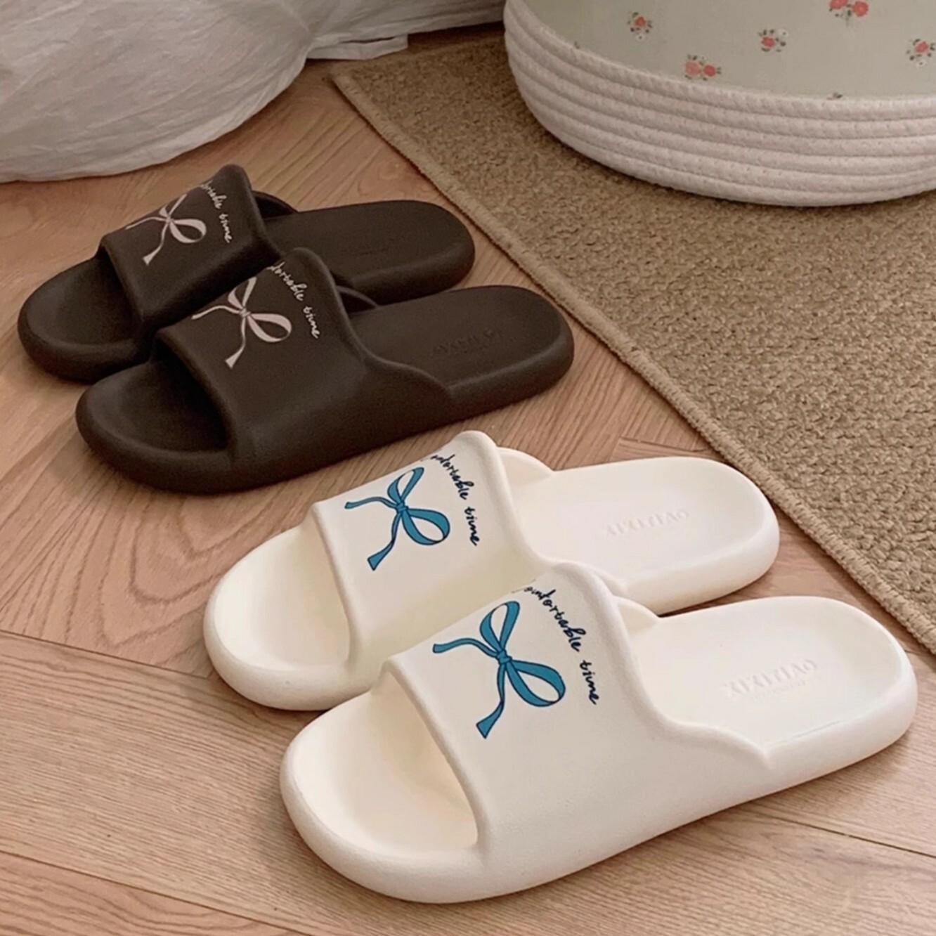 《5908》夏季韓系蝴蝶結室內拖