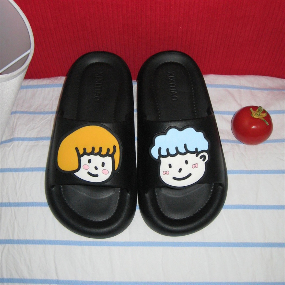 《5909》夏季卡通男女頭像馬卡龍系室內拖