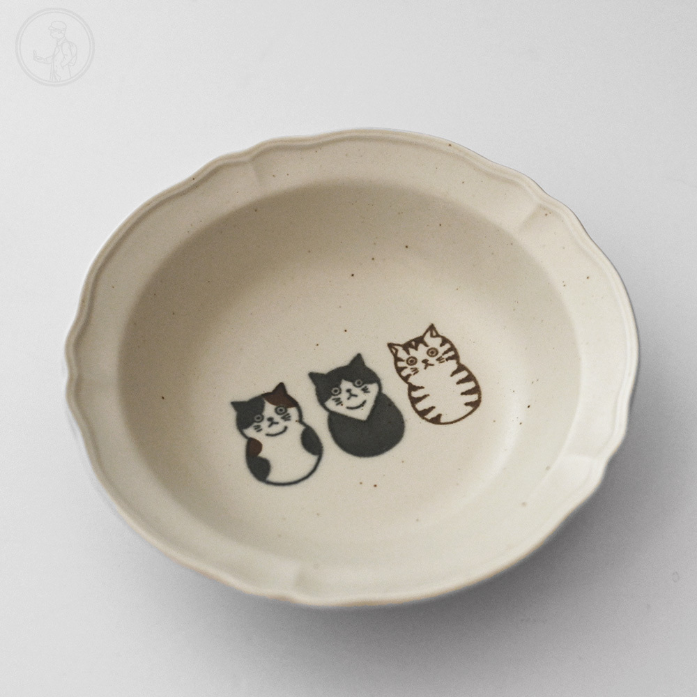 美濃燒 脫力系貓咪 甜點盤