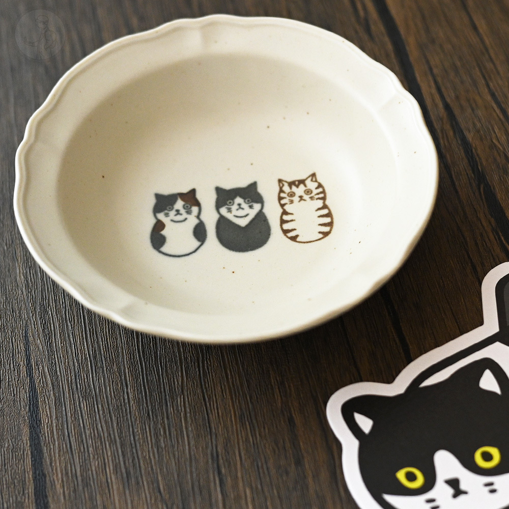 美濃燒 脫力系貓咪 甜點盤
