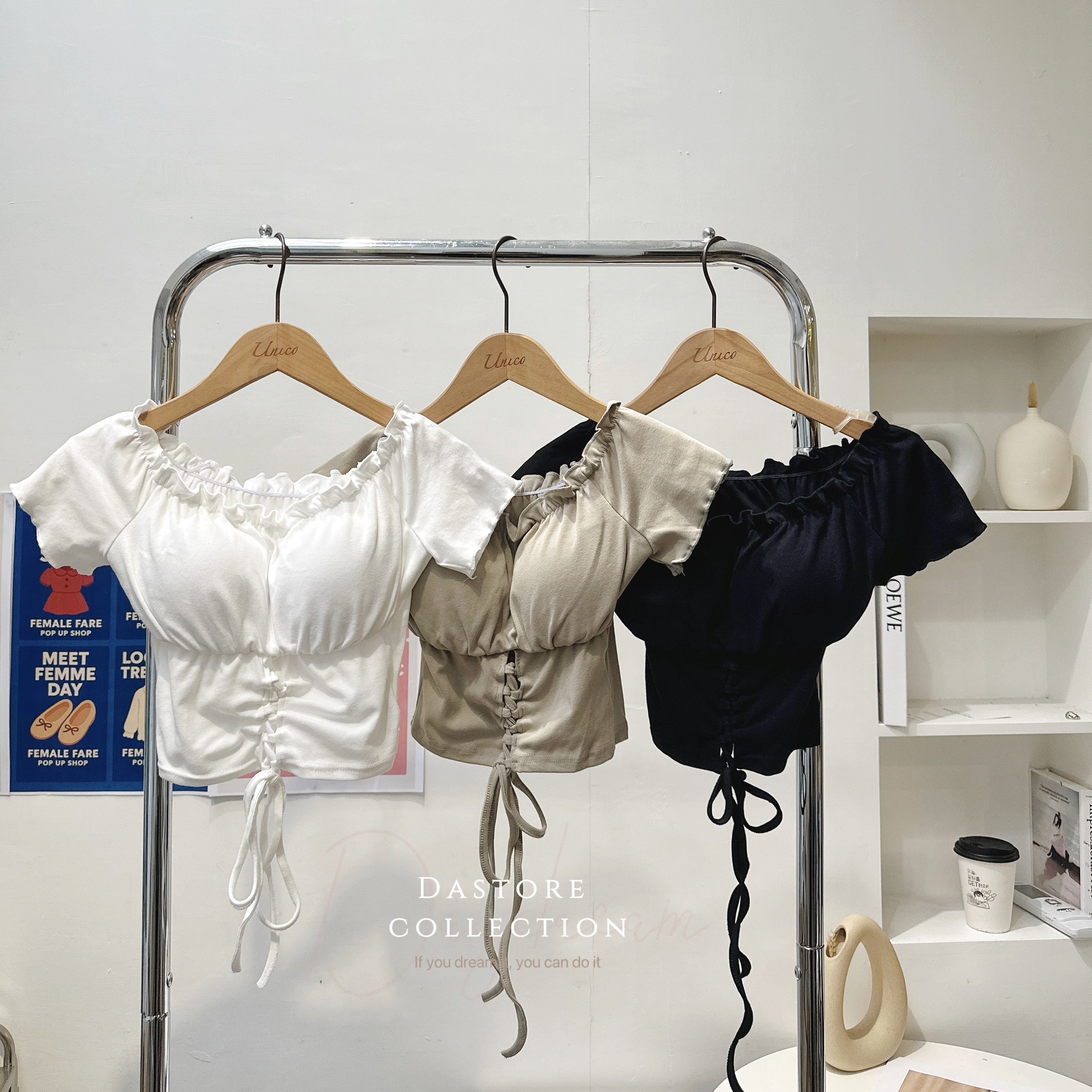 小花邊馬甲綁帶BRATOP/三色