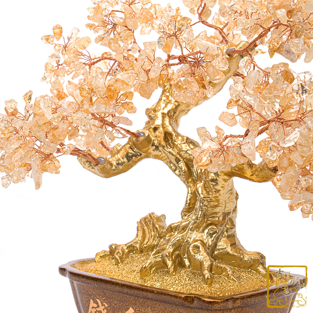 黃水晶錢多多發財樹 2.05kg 財運亨通