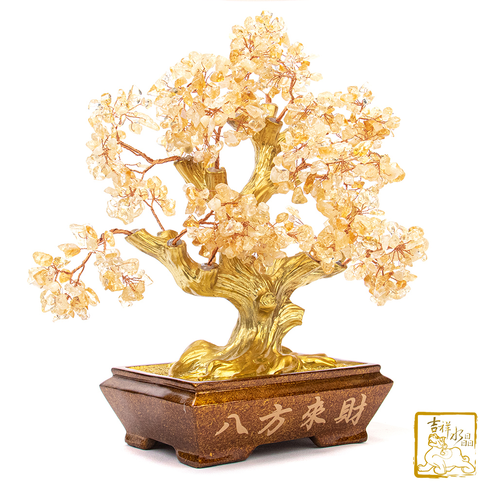 黃水晶八方來財發財樹 2.1kg 財運亨通