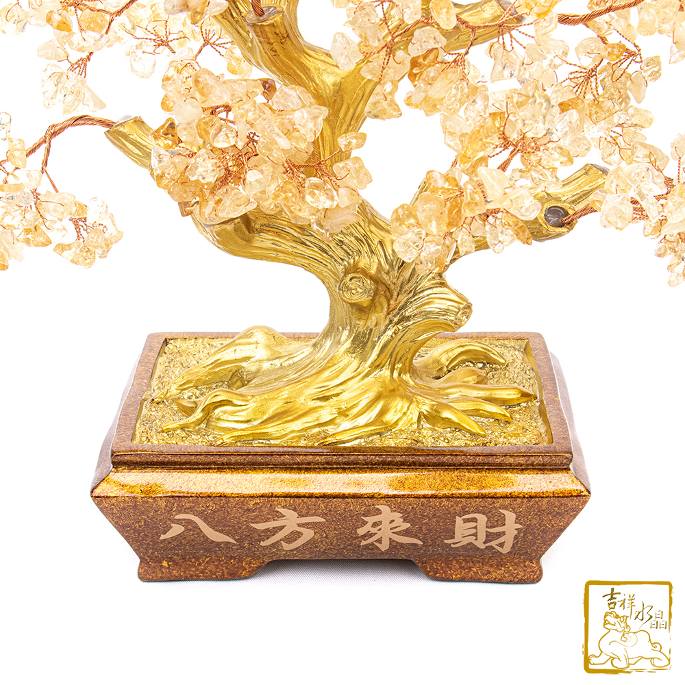 黃晶樹　　置物 黃水晶八方來財發財樹2.1kg 財運亨通【吉祥水晶專賣店】