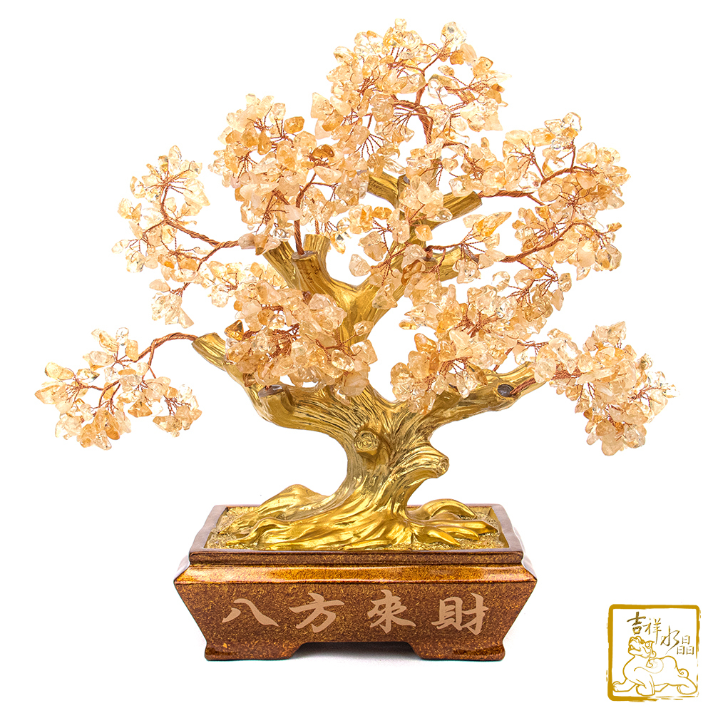黃水晶八方來財發財樹 2.1kg 財運亨通