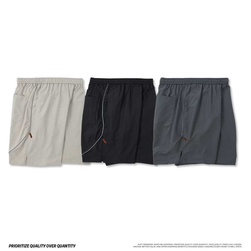 機能三防拼接反光條休閒短褲