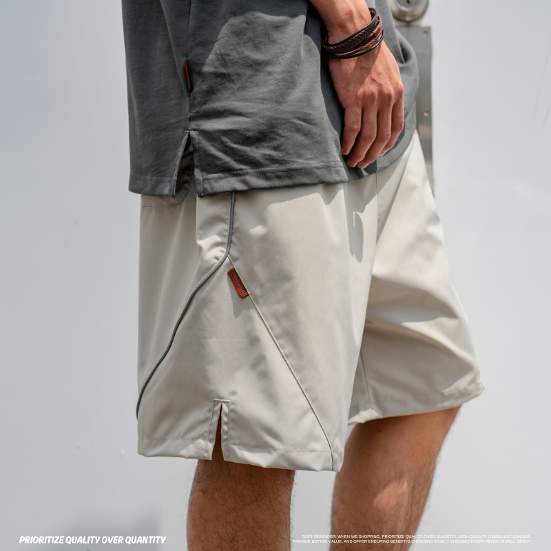 機能三防拼接反光條休閒短褲