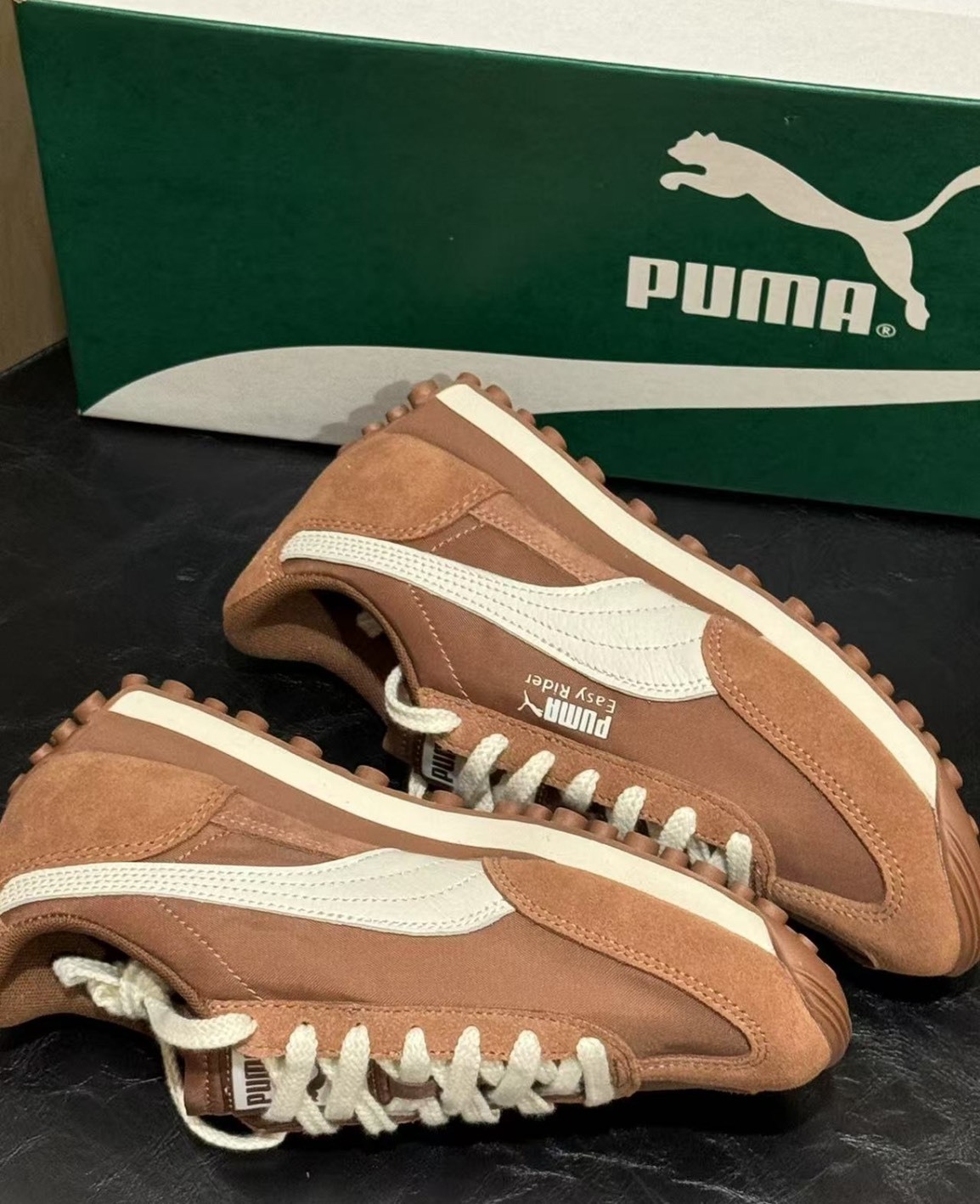 PUMA Easy Rider Nylon Cool 棕色 休閒鞋 男女同款