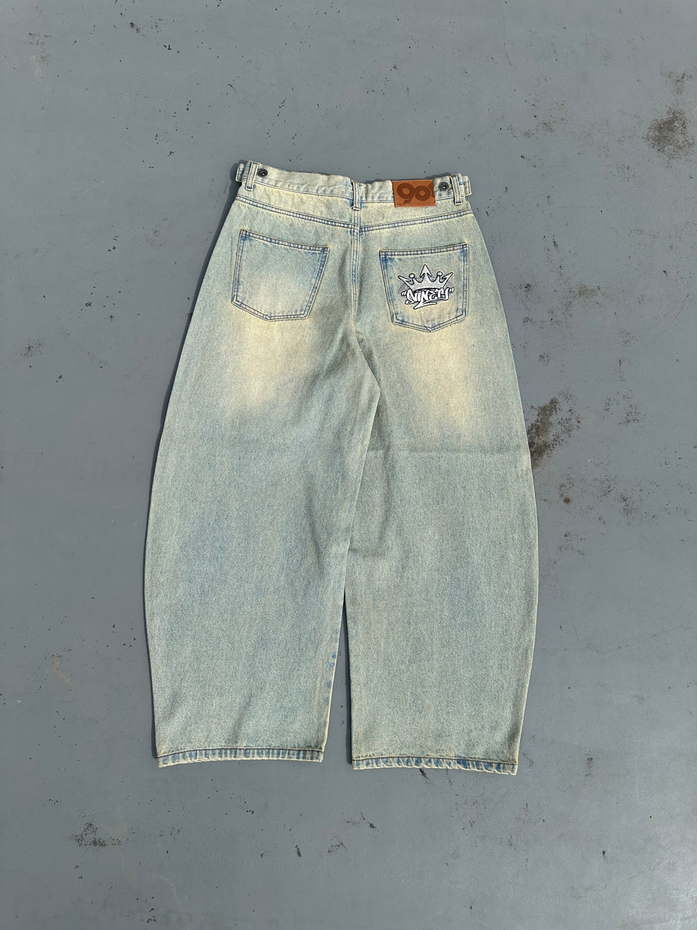 リアルツリー 9090 King Logo Slub Denim Pants 9090 King Logo Slub