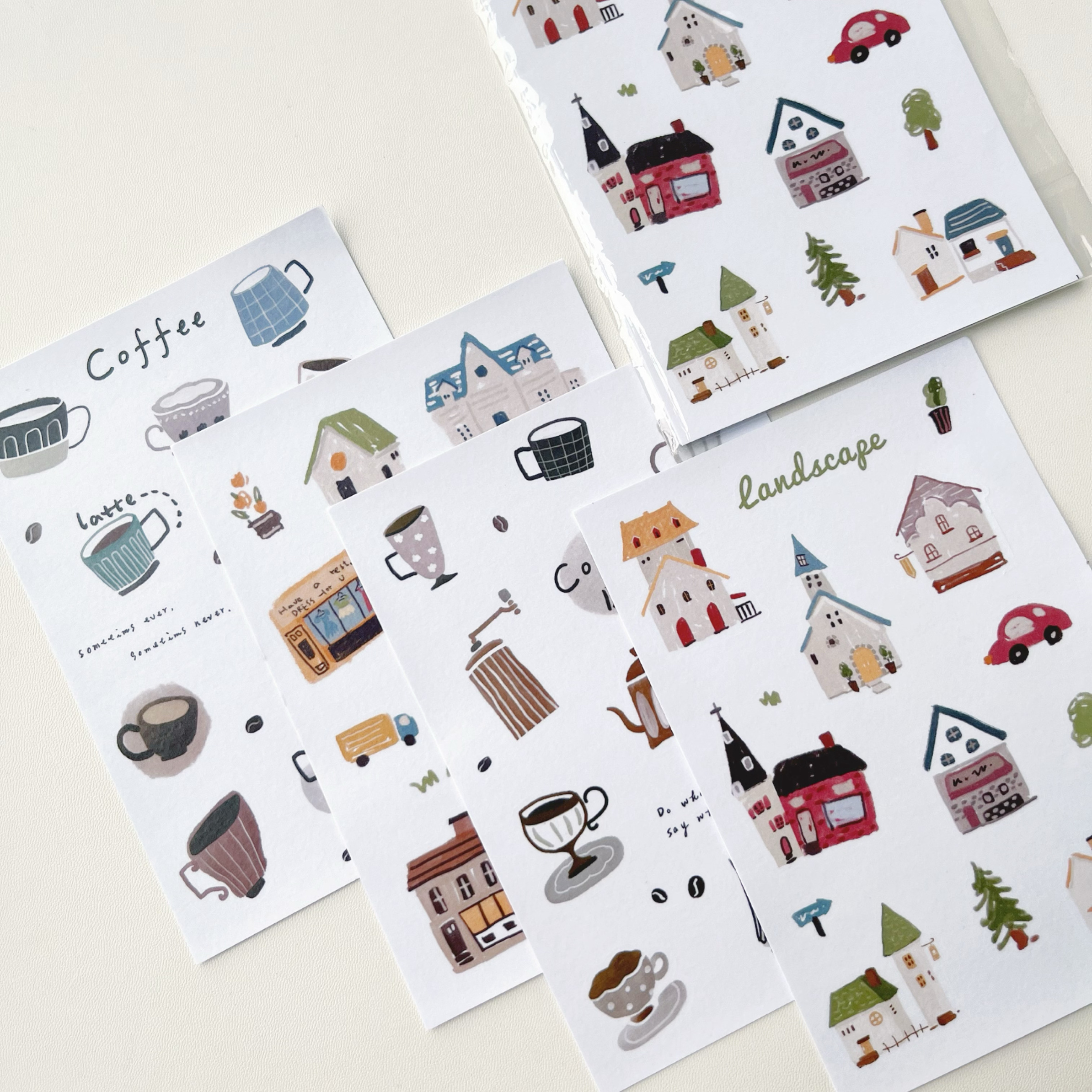 Yier Creative Studio - Stickers - Cup and House