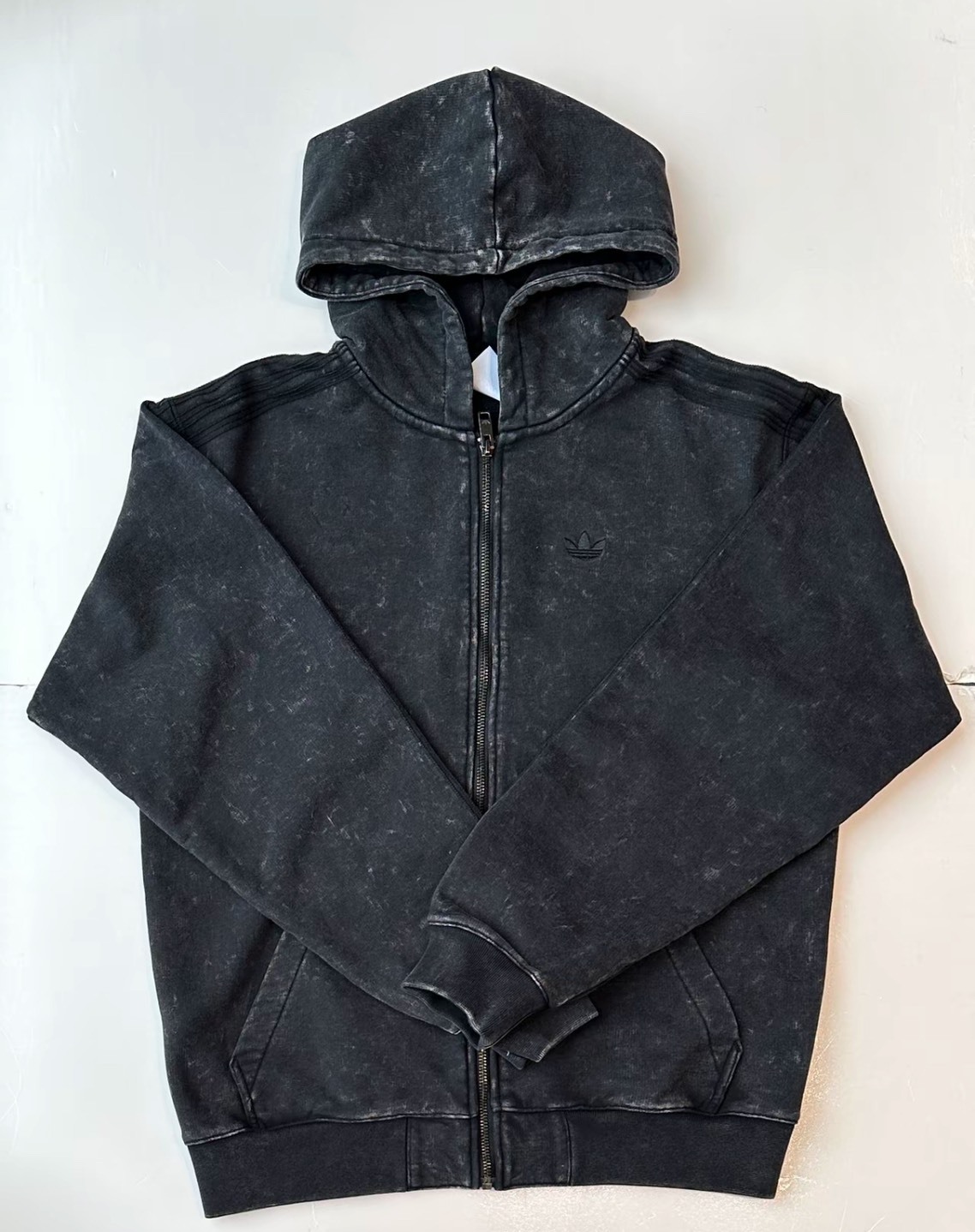 adidas Originals 水洗系列 男款 寬鬆連帽外套 黑色