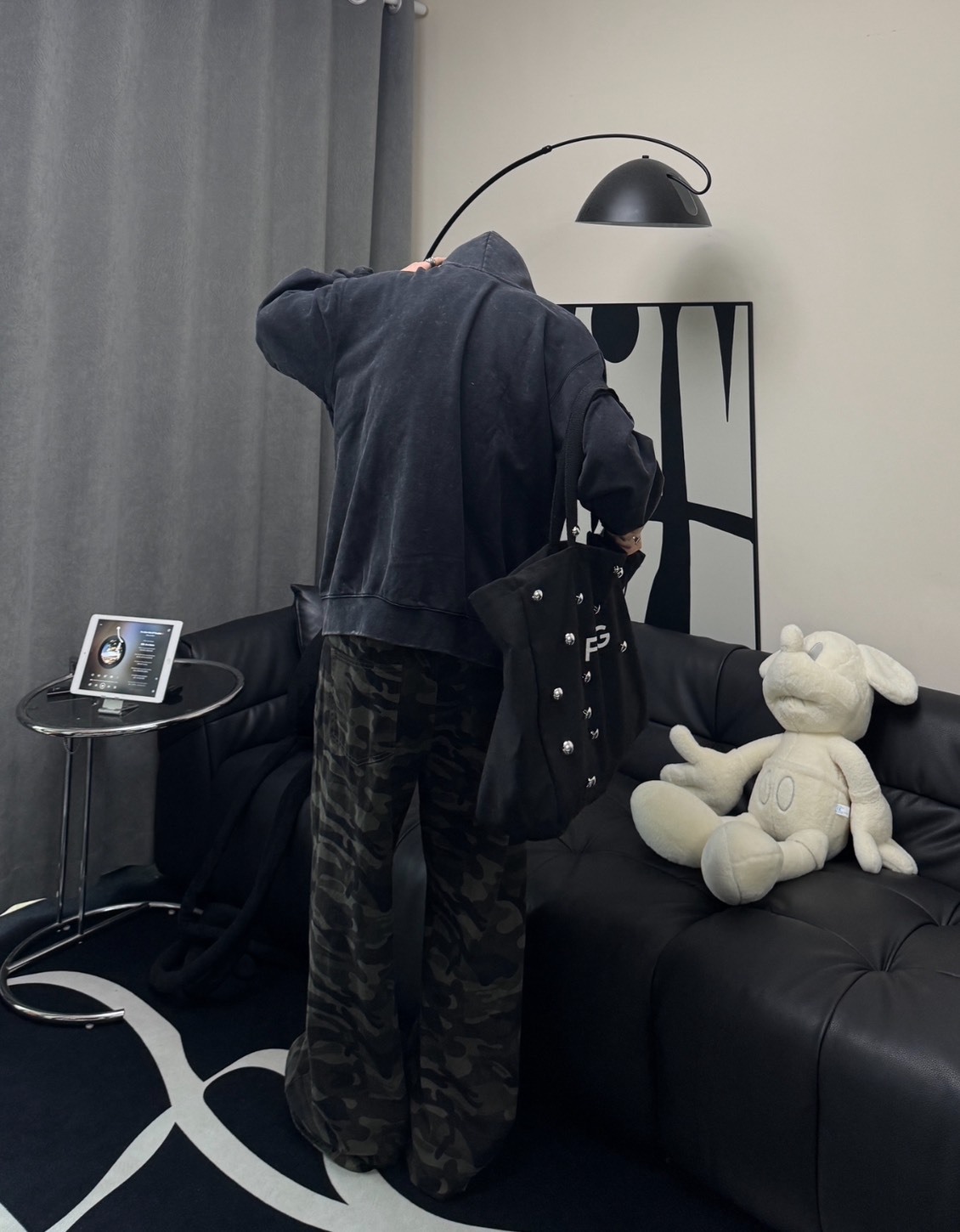 adidas Originals 水洗系列 男款 寬鬆連帽外套 黑色