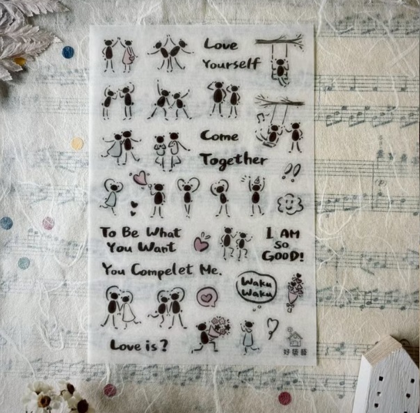 好築藝．小熊戀愛中 轉印貼紙