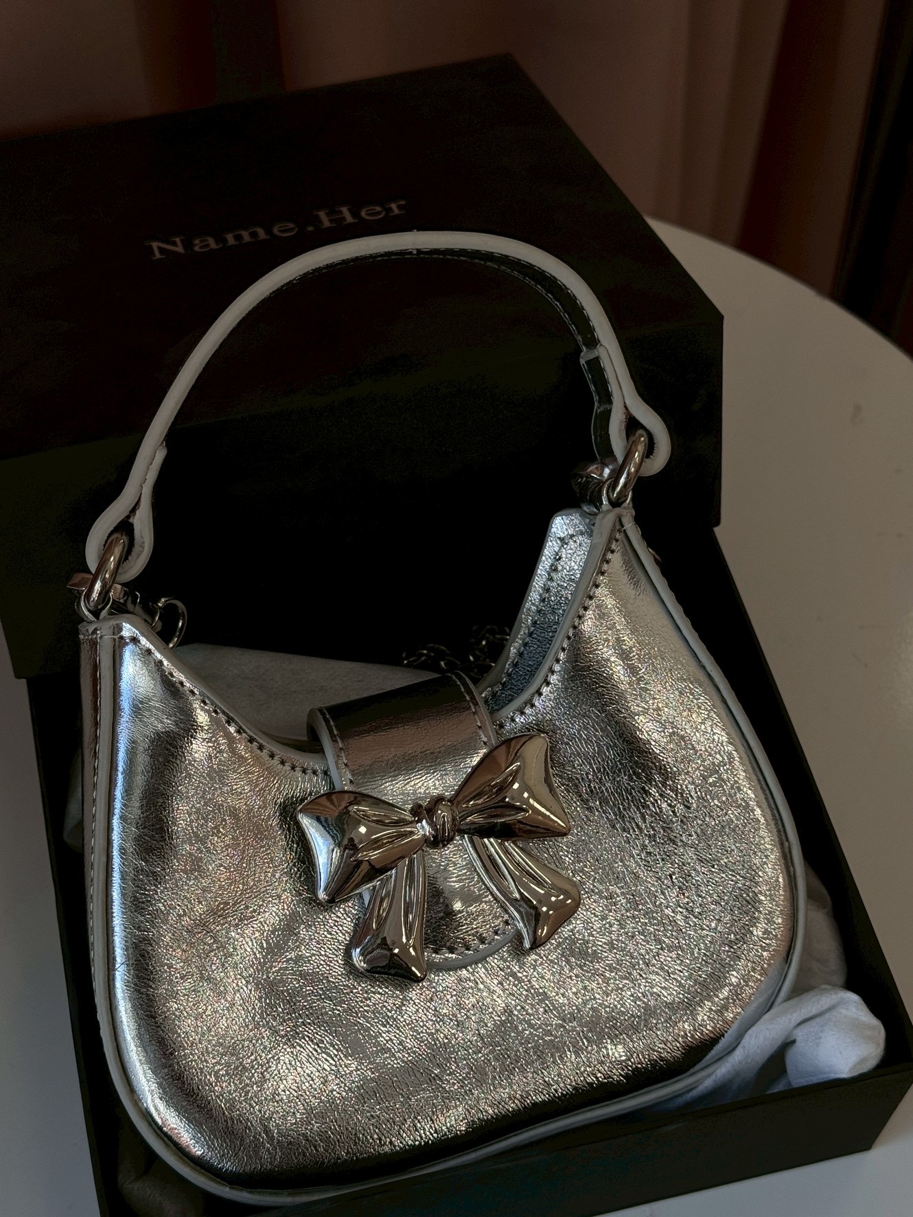 韓國高端品🇰🇷全真皮月光蝴蝶包