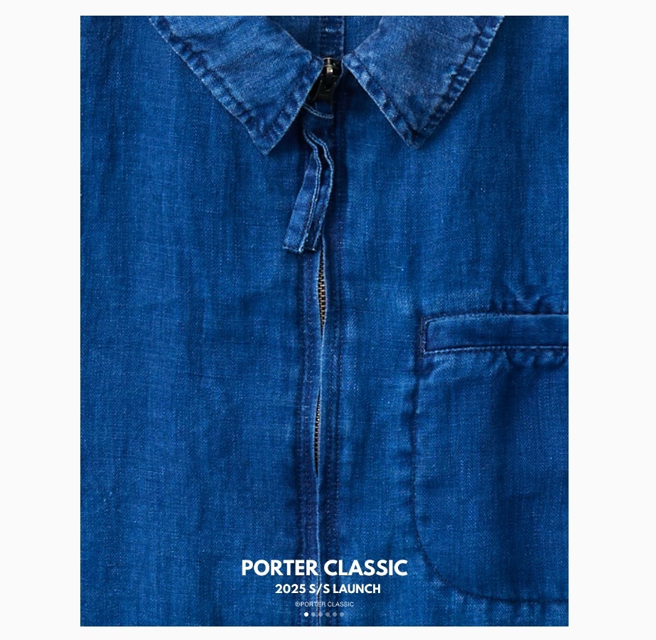 PORTER CLASSIC 2025 INDIGO LINEN SWING TOP - PRE ORDER ITEM (預訂中)