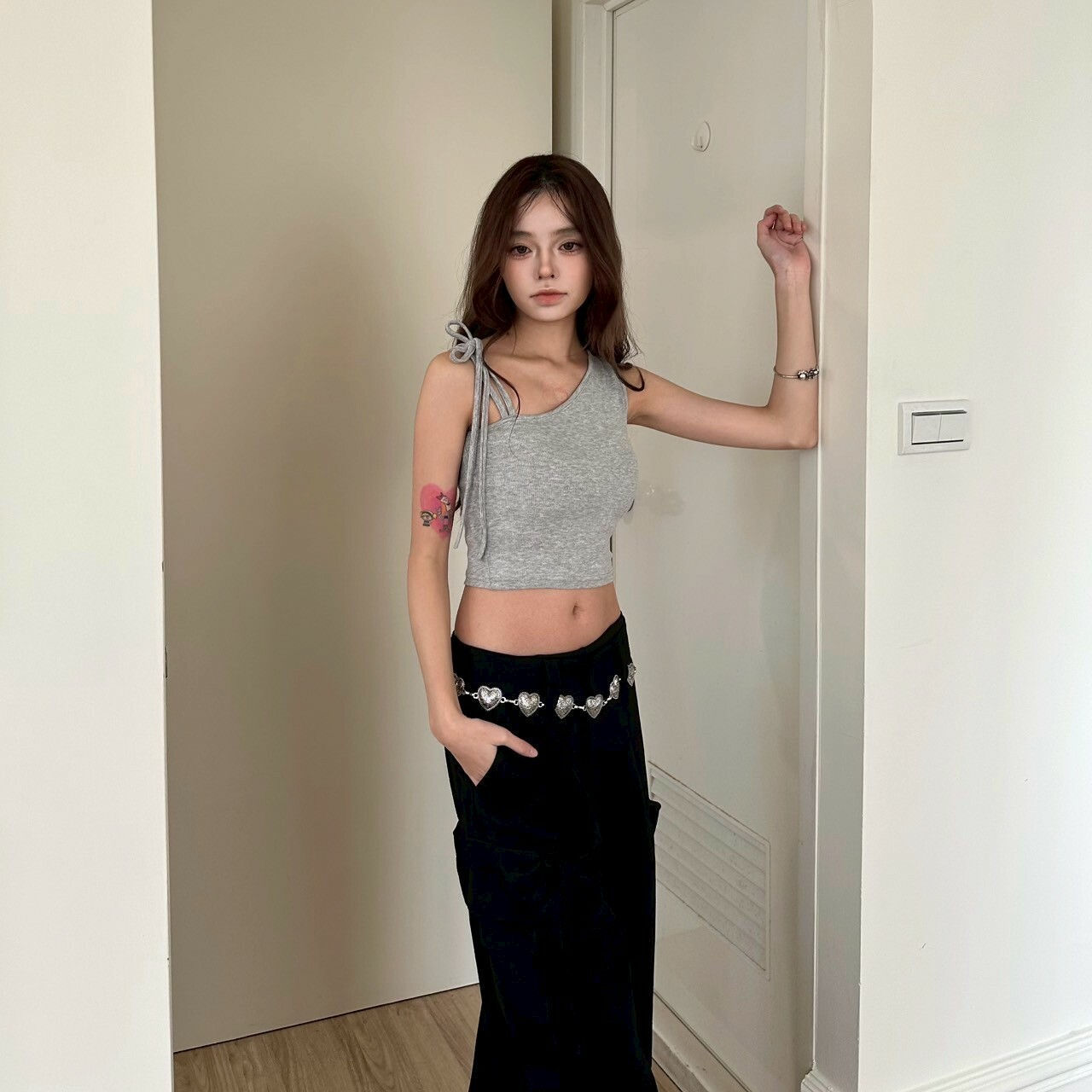 單肩綁來綁去可拆胸墊背心