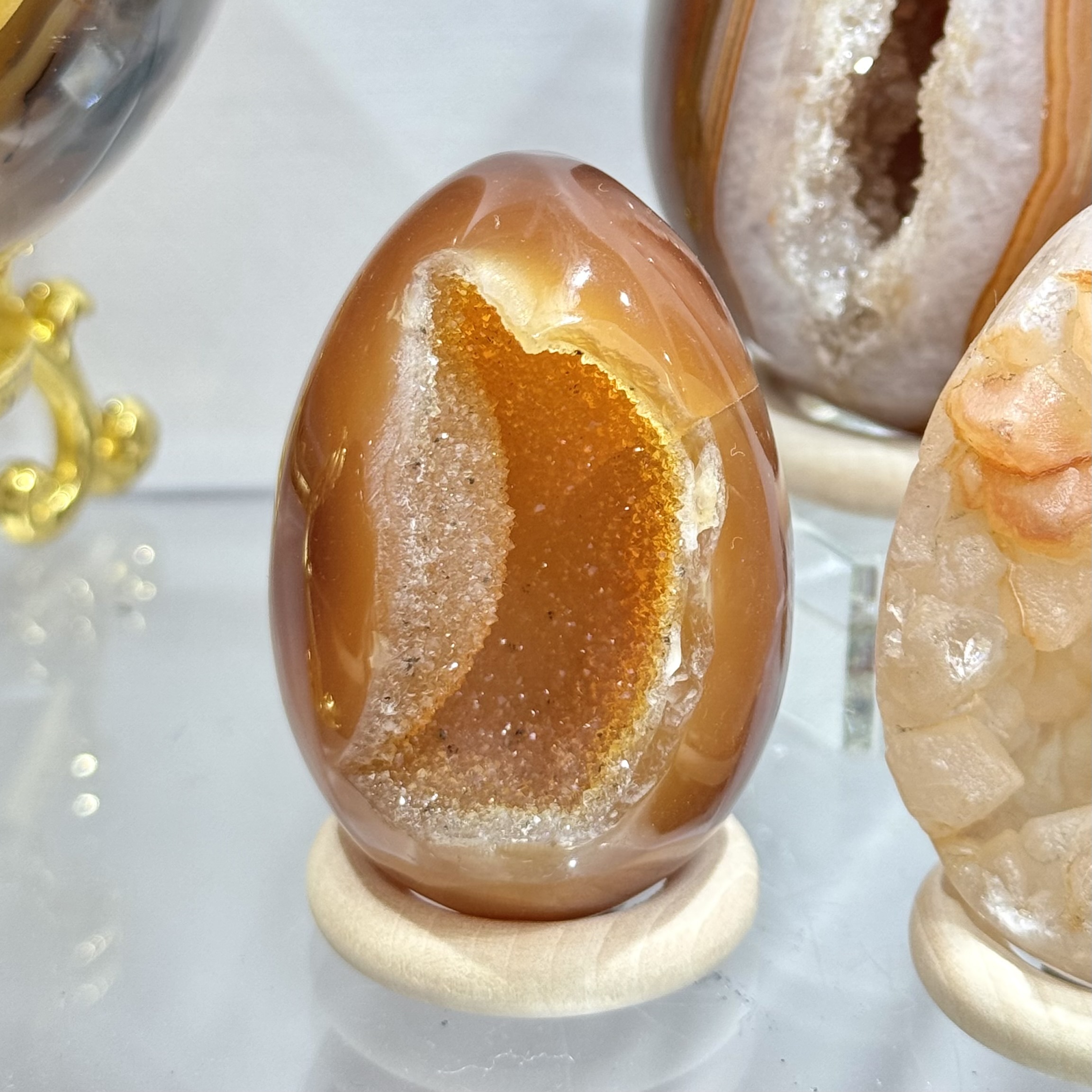 【全拋光】黃瑪瑙恐龍蛋 (編號0512)