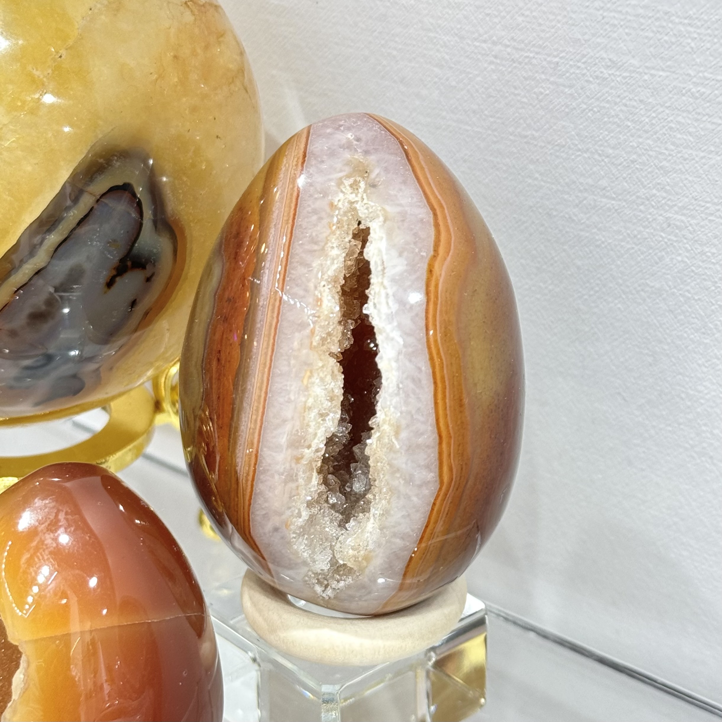 【全拋光】黃瑪瑙恐龍蛋 (編號0513)