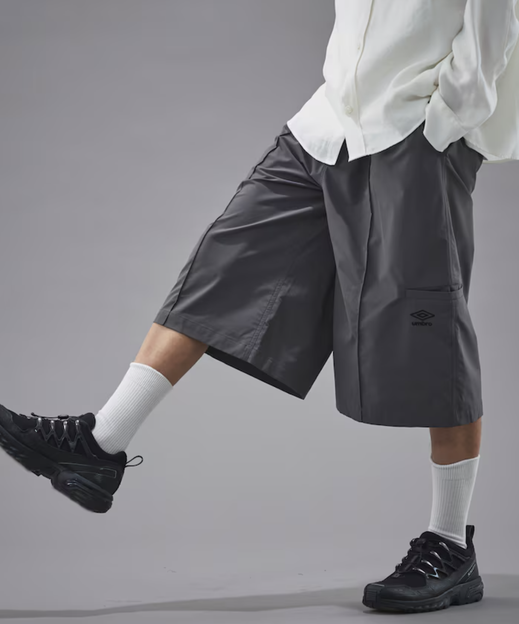 UMBRO X atmos DENIM BAGGY SHORTS BLACK（アンブロ X アトモス