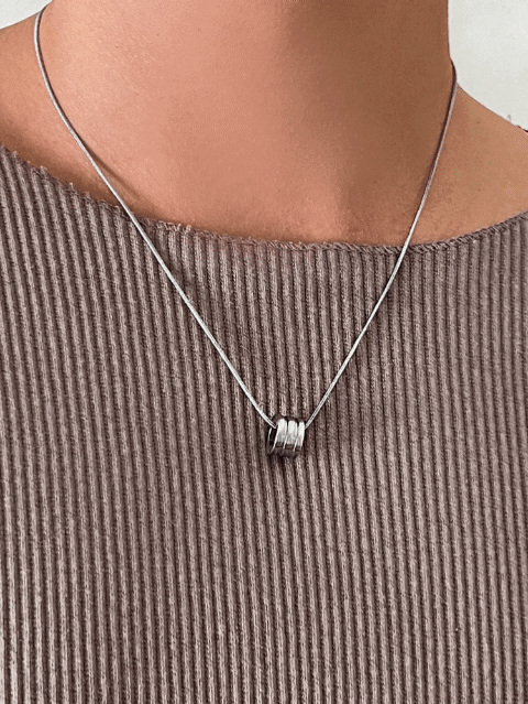 三環造型滾動項鍊